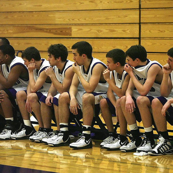 basketball team bench