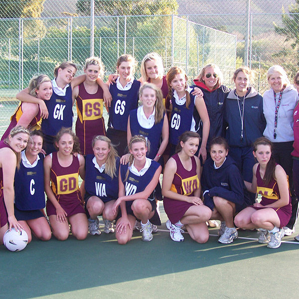 netball team on sports tour