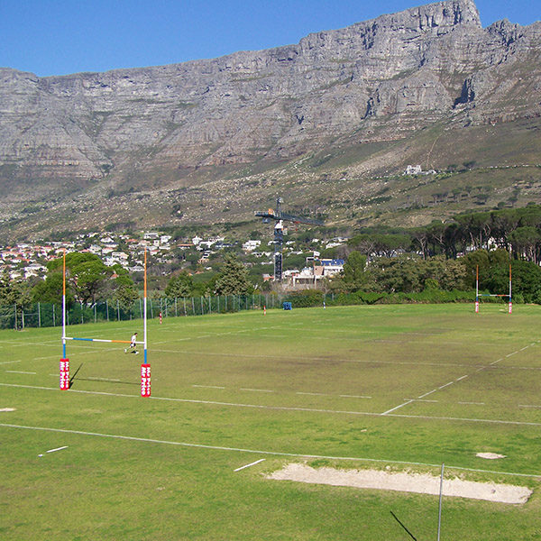 rugby by the side of a mountain