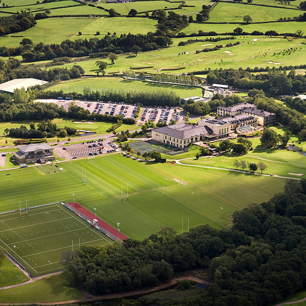 rugby pitch aerial view